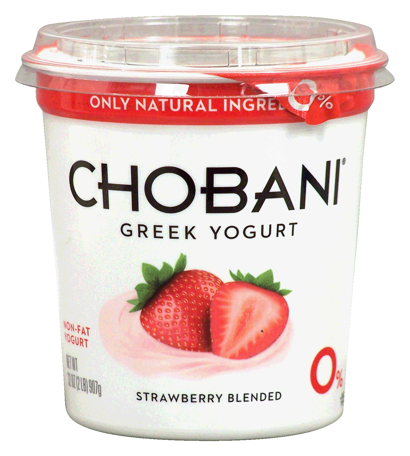 Chobani Greek Yogurt non-fat greek yogurt, strawberry blended Full-Size Picture